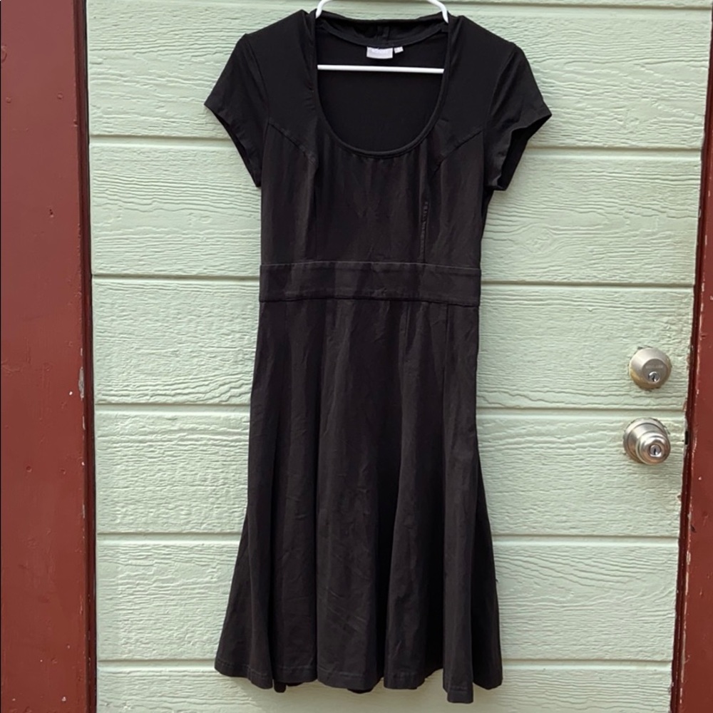 Black Stretch Fit and Flare Dress